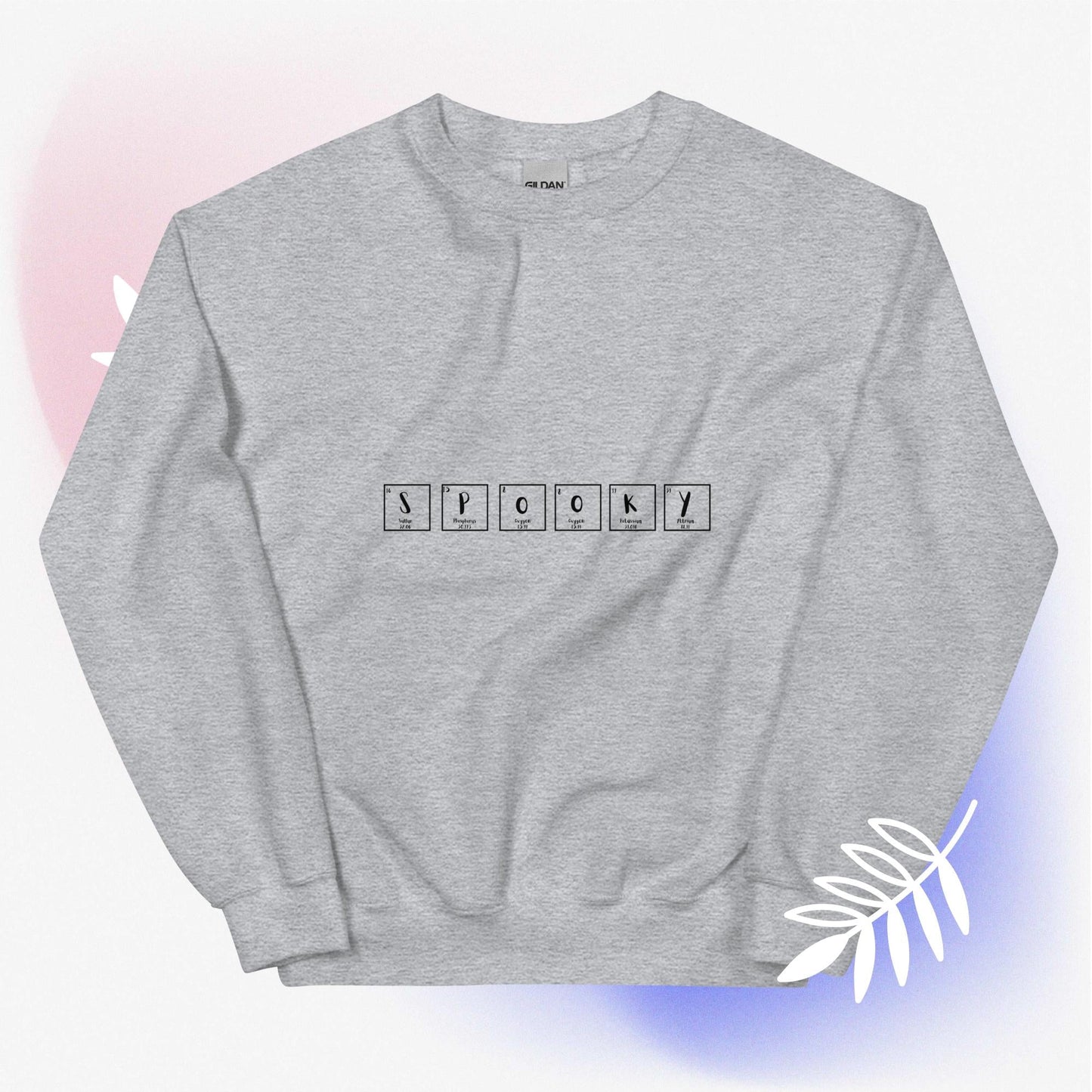 Spooky science periodic table Halloween sweatshirt jumper