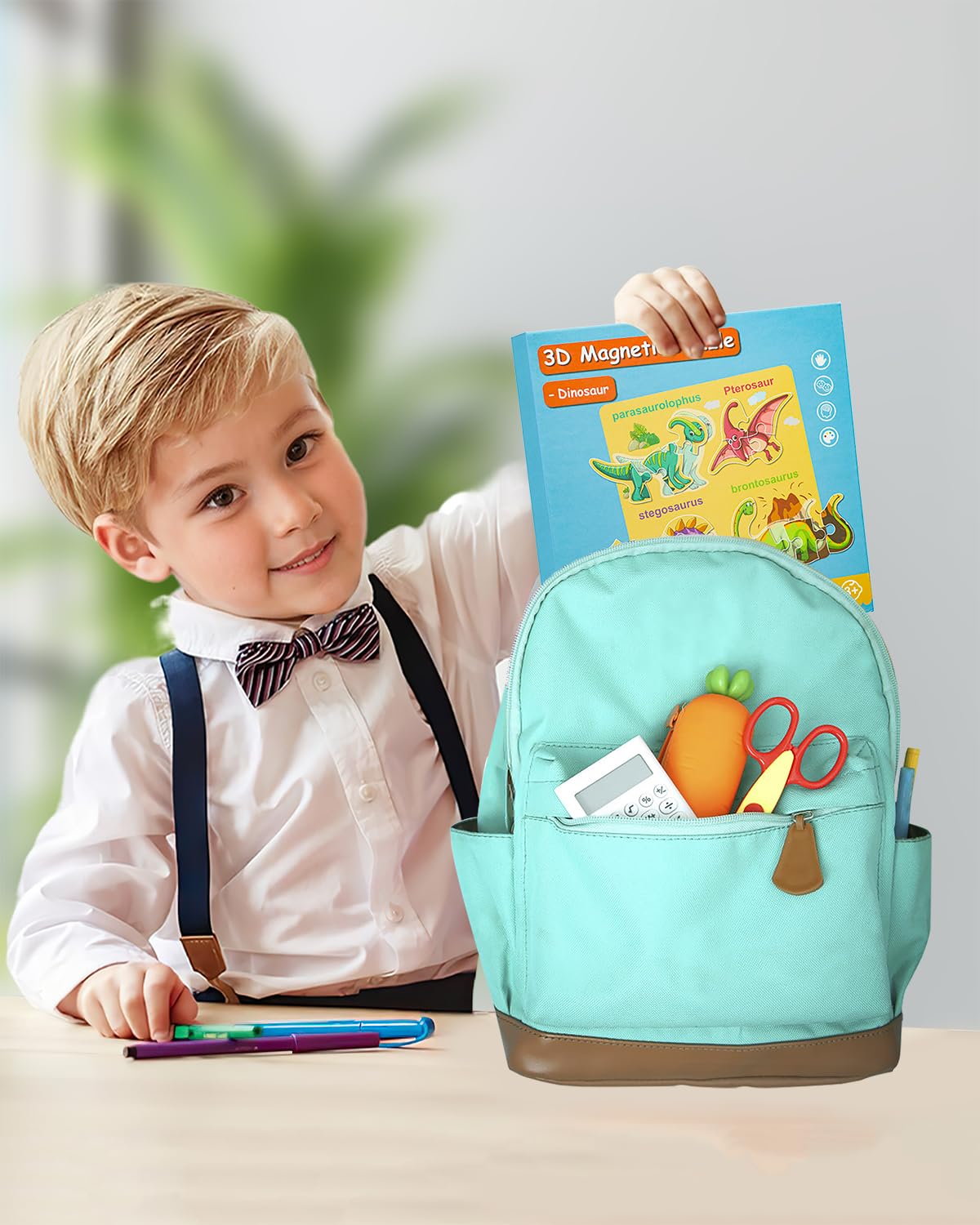 Unistylar Magnetic Puzzles for Toddlers 2-4 | Travel Dino & Learning Magnet Gift