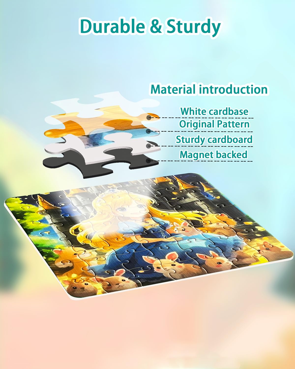 Unistylar Magnetic Puzzles for Toddlers 3-5 – 3-in-1 Mermaid Princess Travel Puzzle Book