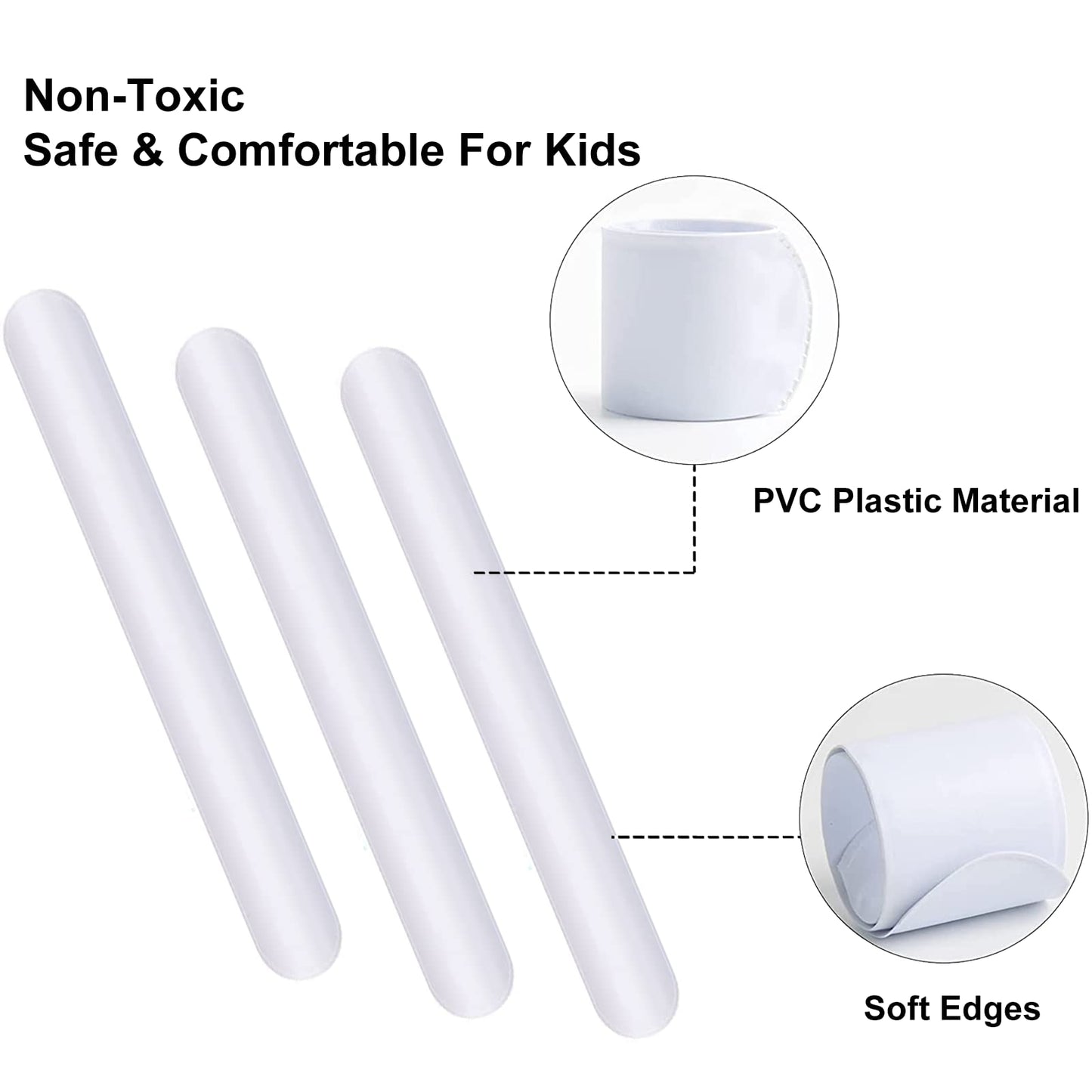 Uniticber White Blank Slap Bracelets Bulk 36 Pcs – DIY Craft & Party Favors