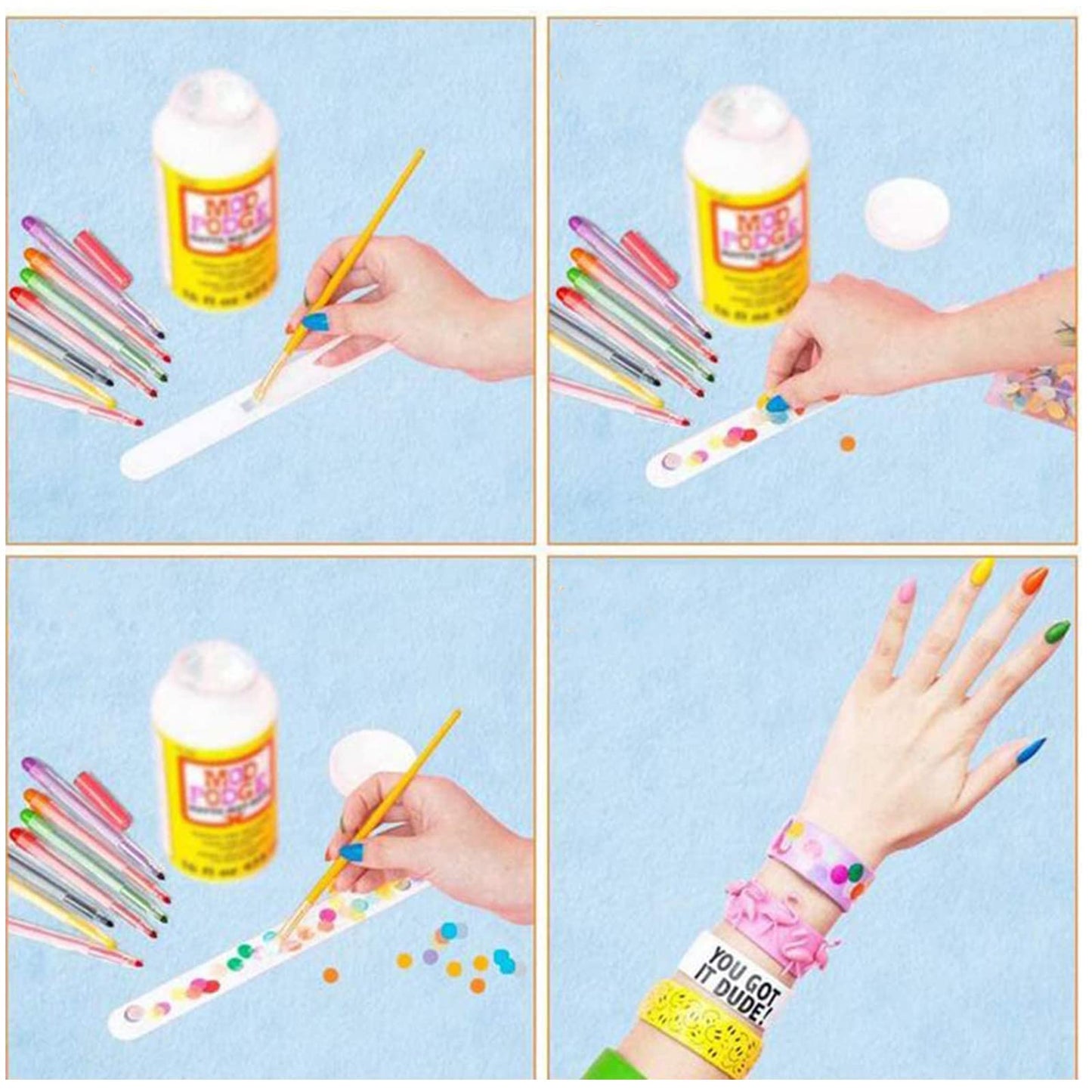 Uniticber White Blank Slap Bracelets Bulk 36 Pcs – DIY Craft & Party Favors