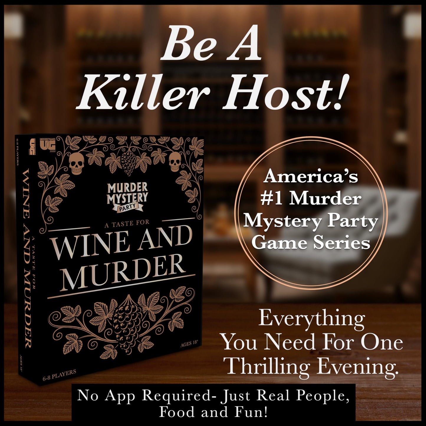 University Games | Murder Mystery Party: A Taste for Wine & Murder – Host Your Own Night of Intrigue
