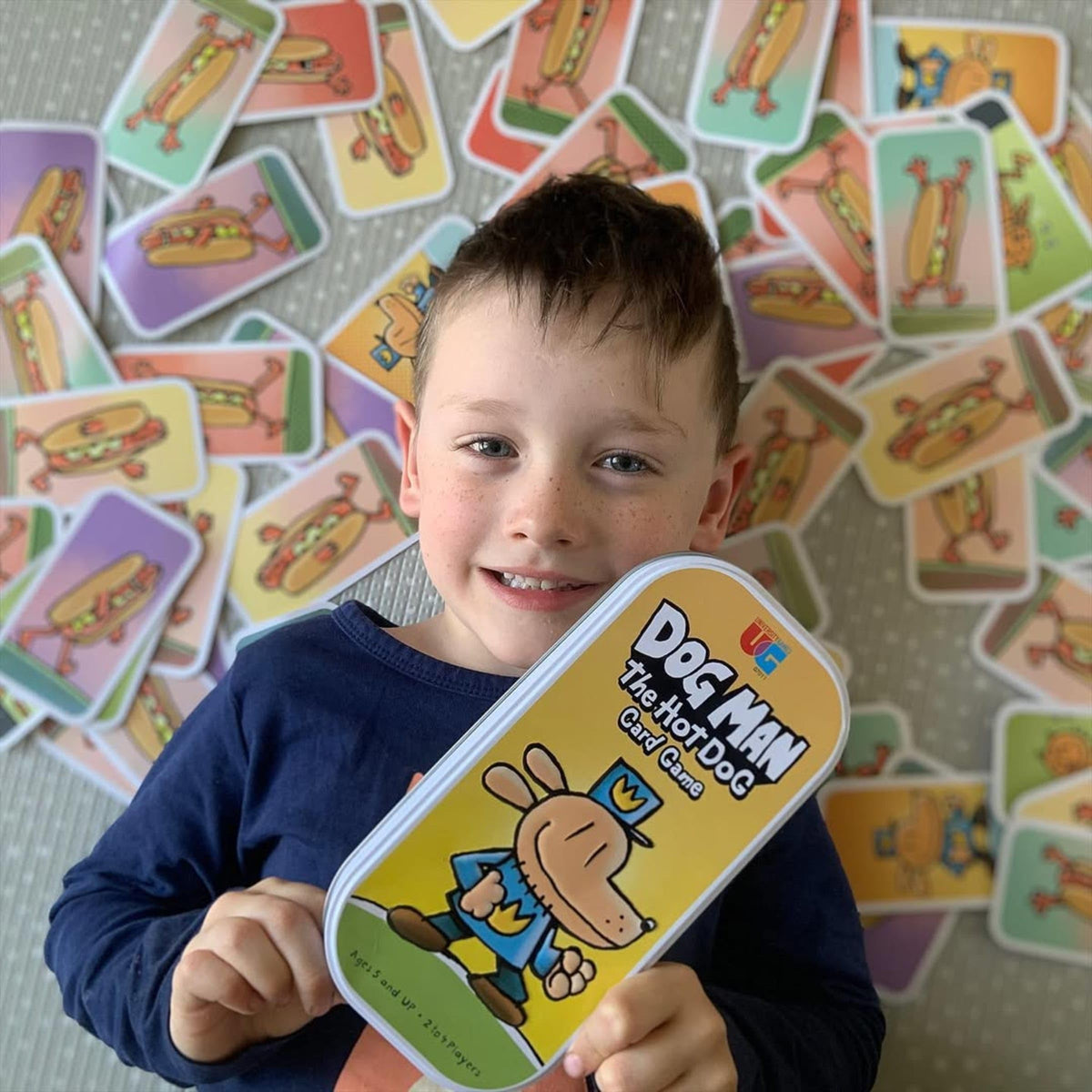 Dog Man Hot Dog Card Game in Tin – Fast-Paced Family Card Game by University Games (Ages 5+)