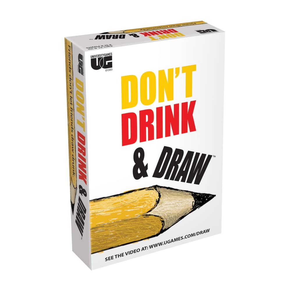 Don't Drink and Draw by University Games — Hilarious Party Drawing Game for 2+ Players