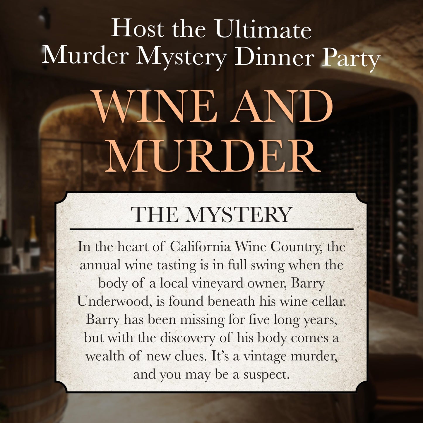 University Games | Murder Mystery Party: A Taste for Wine & Murder – Host Your Own Night of Intrigue
