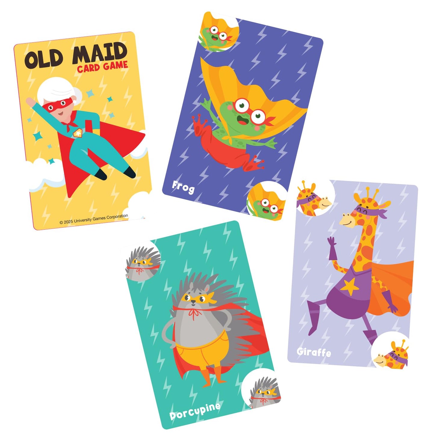 University Games Old Maid Card Game – Jumbo Cards, Colorful Characters for Kids 4+