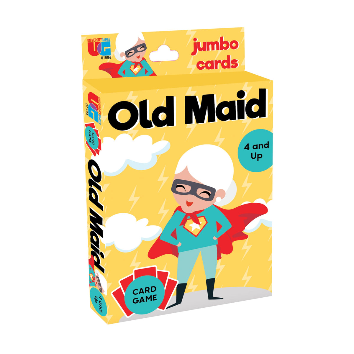 University Games Old Maid Card Game – Jumbo Cards, Colorful Characters for Kids 4+