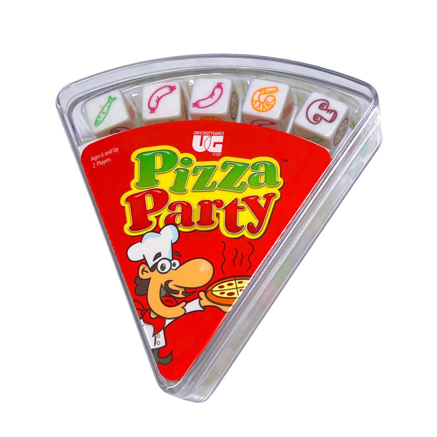 Pizza Party Dice Game by University Games | Quick 2-Player Family Fun
