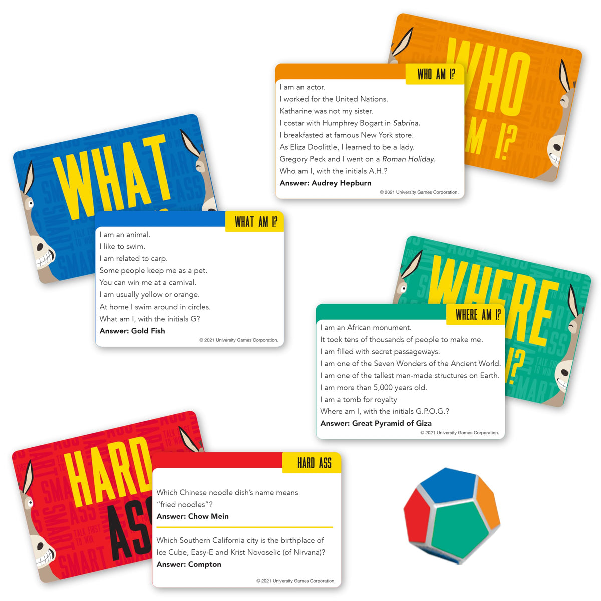 University Games Smart Ass Trivia: The Ultimate Who, What, Where Party Game | Ages 12+ | 2-6 Players