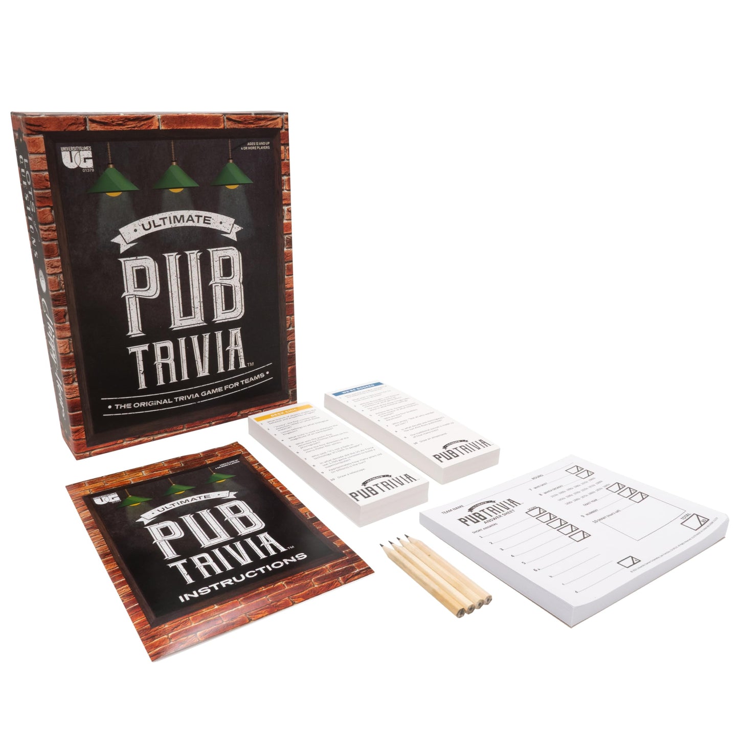 University Games Ultimate Pub Trivia - Team Trivia Game for 4+ Players (Ages 12+)