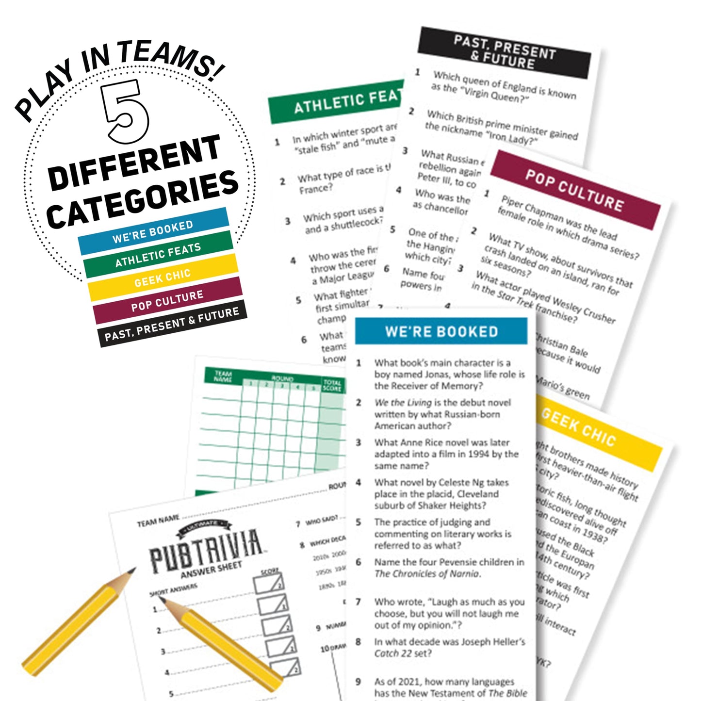 University Games Ultimate Pub Trivia - Team Trivia Game for 4+ Players (Ages 12+)