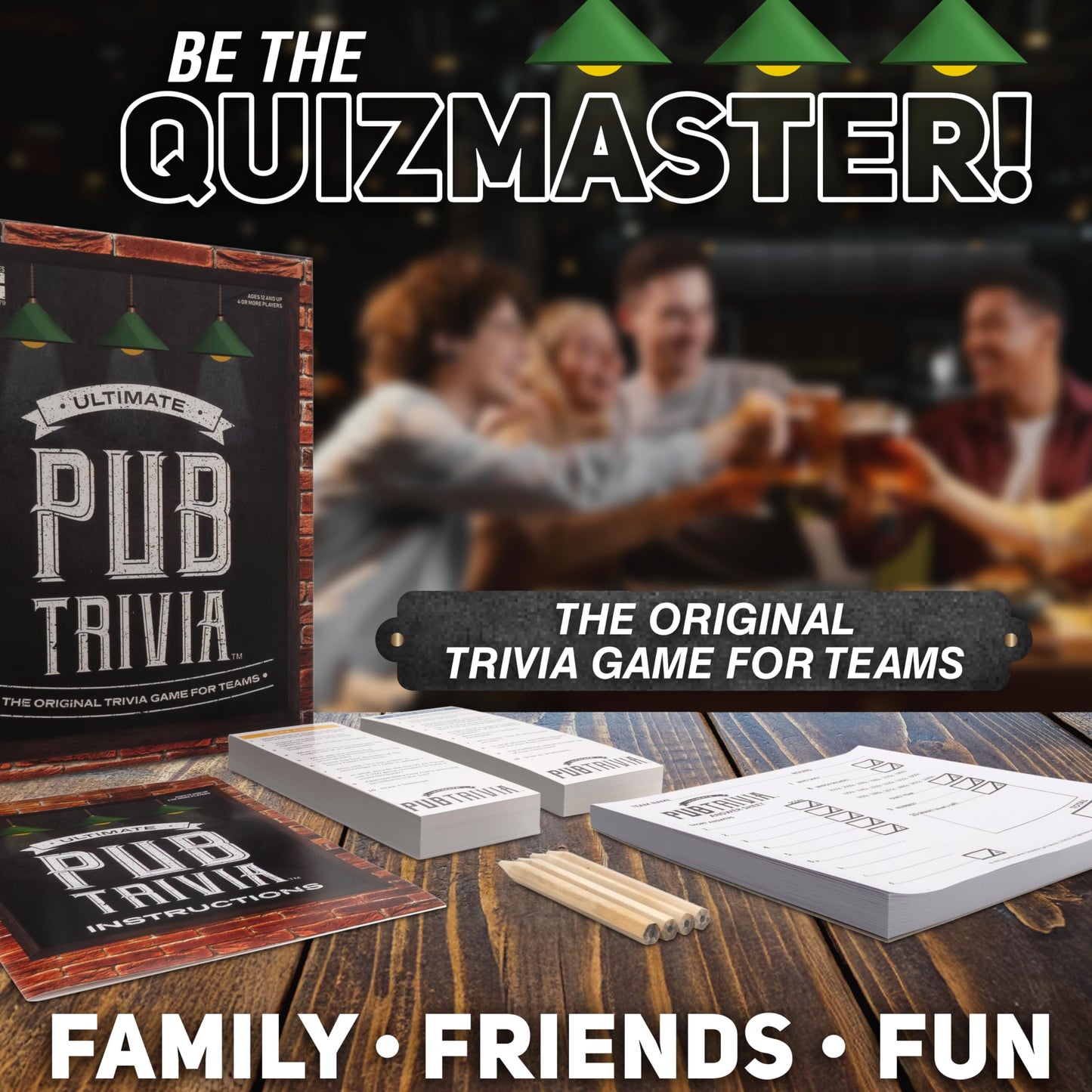 University Games Ultimate Pub Trivia - Team Trivia Game for 4+ Players (Ages 12+)
