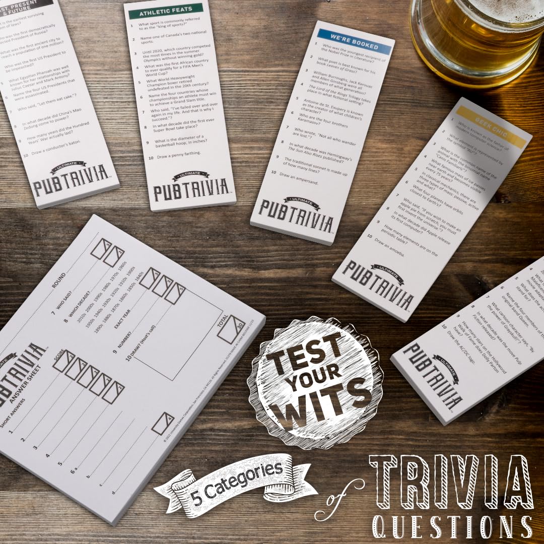 University Games Ultimate Pub Trivia - Team Trivia Game for 4+ Players (Ages 12+)