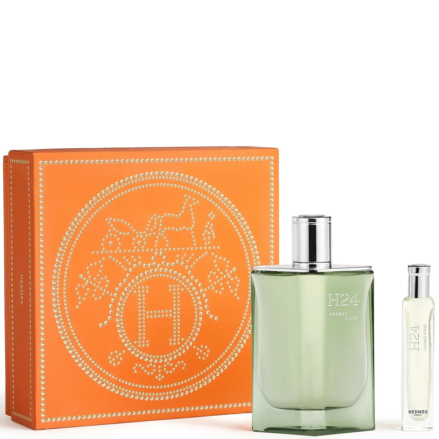 Hermes H24 Herbes Vives Gift Set - EDP 100ml Refillable Spray + 15ml EDP