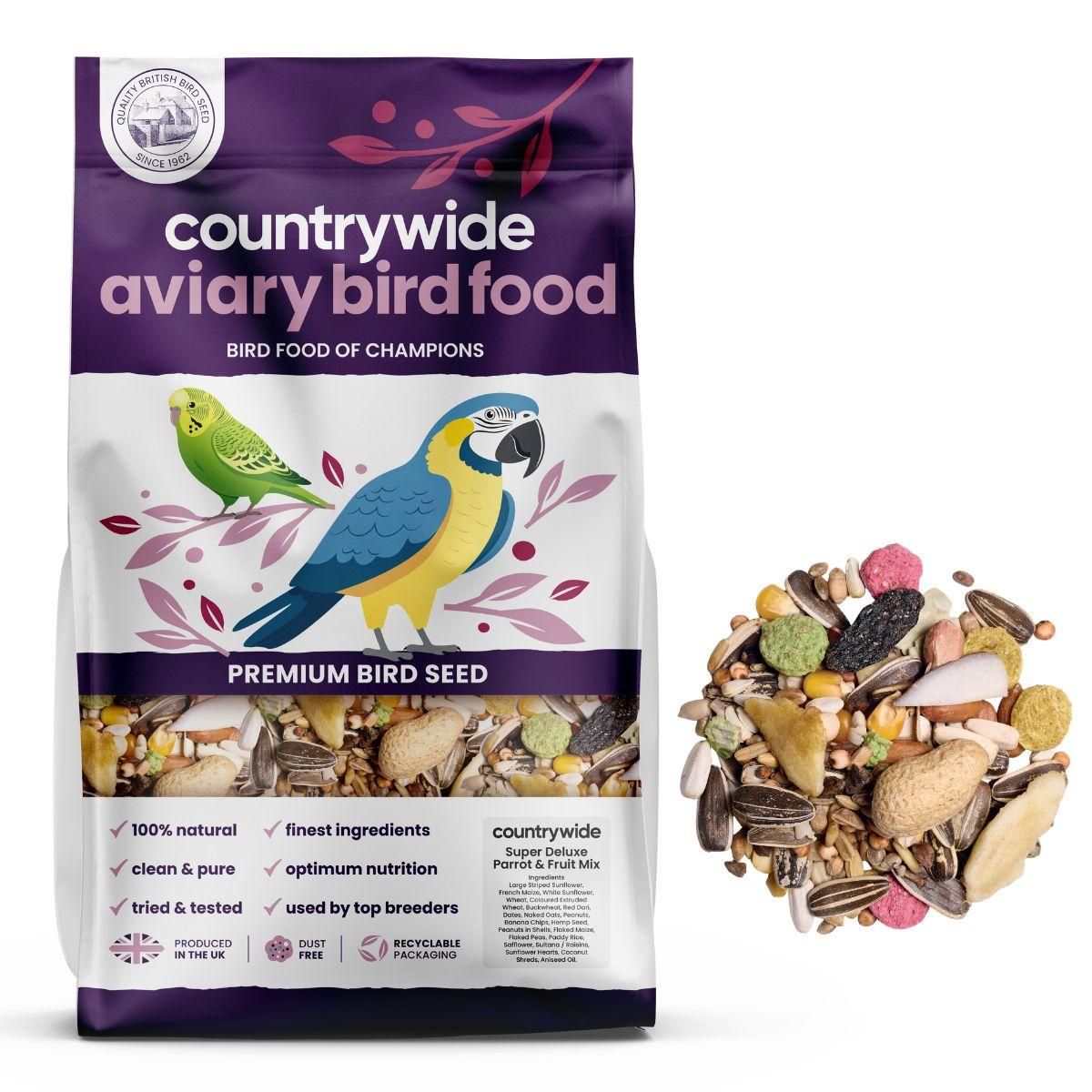 Countrywide Parrot Super Deluxe plus Fruit Mix 12.5kg