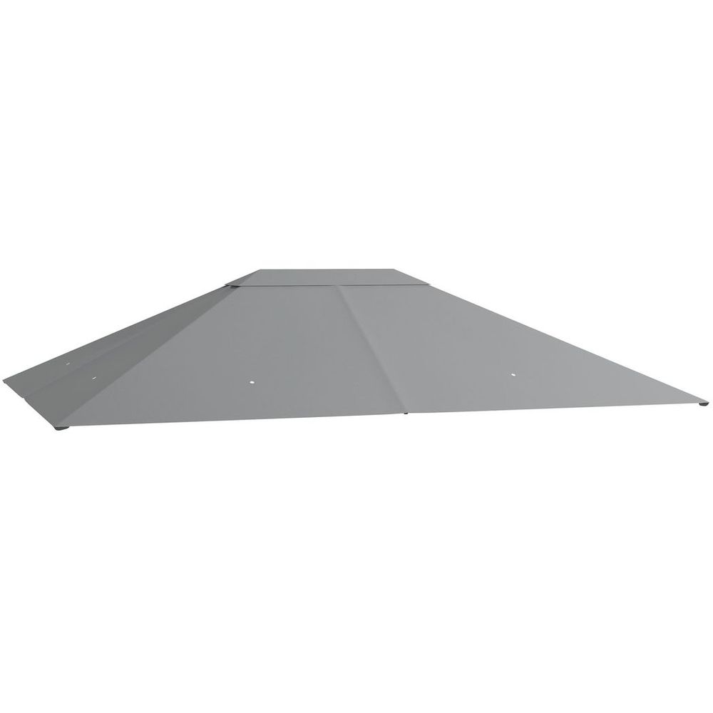 Outsunny 3x4m Gazebo Canopy Replacement - Light Grey