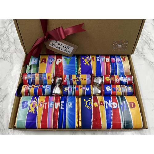 Fun Novelty Birthday Chocolate Wrapper Gift Box - Grandad