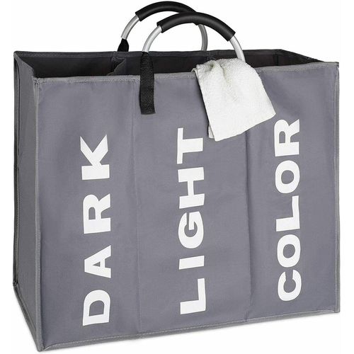 3 Compartment Laundry bag (Dark Grey)