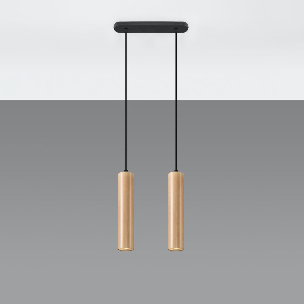 Lino Wood Pendant Lamp - Scandinavian Design - GU10