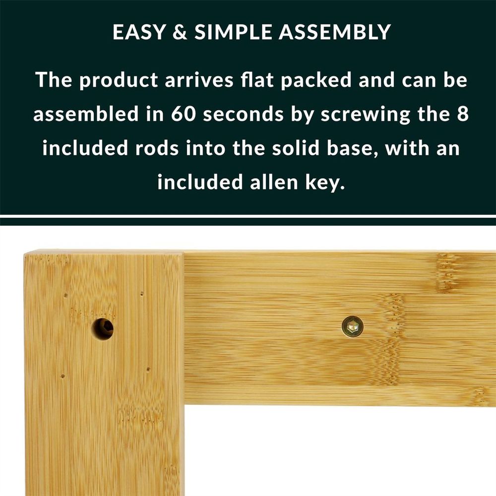 Bamboo Boot Rack | M&W - Keep Your Home Clean & Organized with this Stylish and Durable Shoe Storage Solution