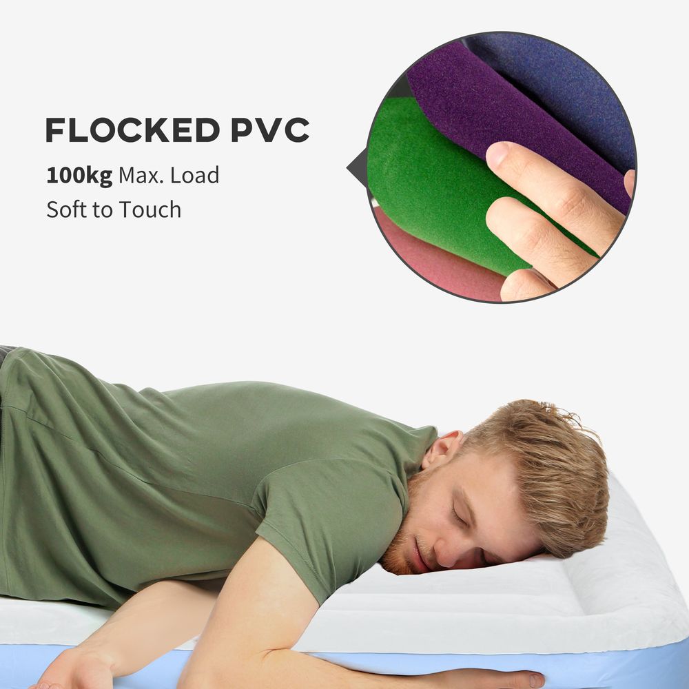 Ultimate Comfort Inflatable Mattress, Electric Pump, 191x99x46cm: Perfect for Limited Spaces!