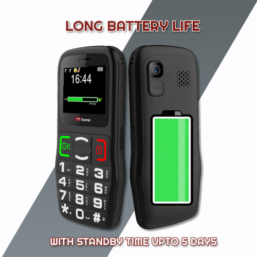 TTfone TT220 Big Button Mobile with Dock Charger, EE Pay As You Go