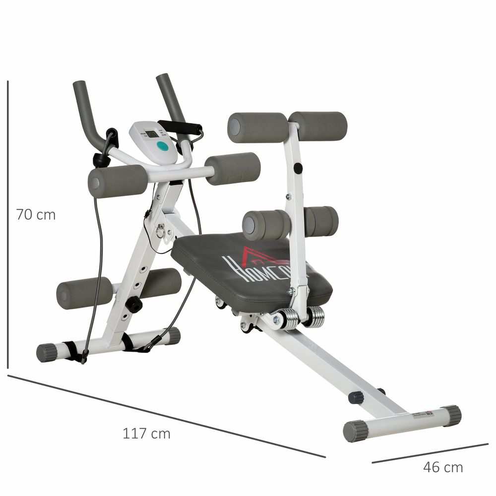 Ultimate Abdominal Trainer: Foldable, Adjustable Steel Frame. Exercise. HOMCOM