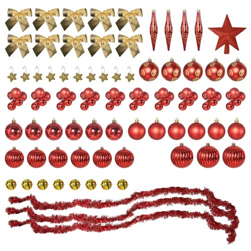 HOMCOM 5ft Artificial Decorated Christmas Tree with LED Lights, Auto Open