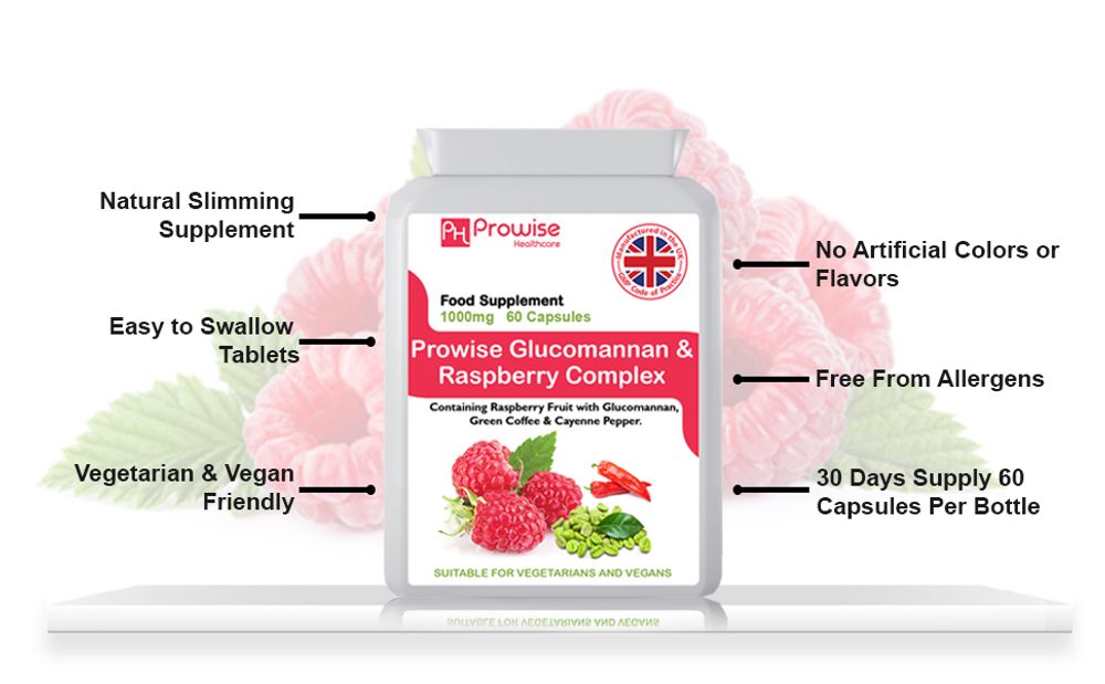 Glucomannon & Raspberry Complex - 60 Capsules by Prowise Healthcare