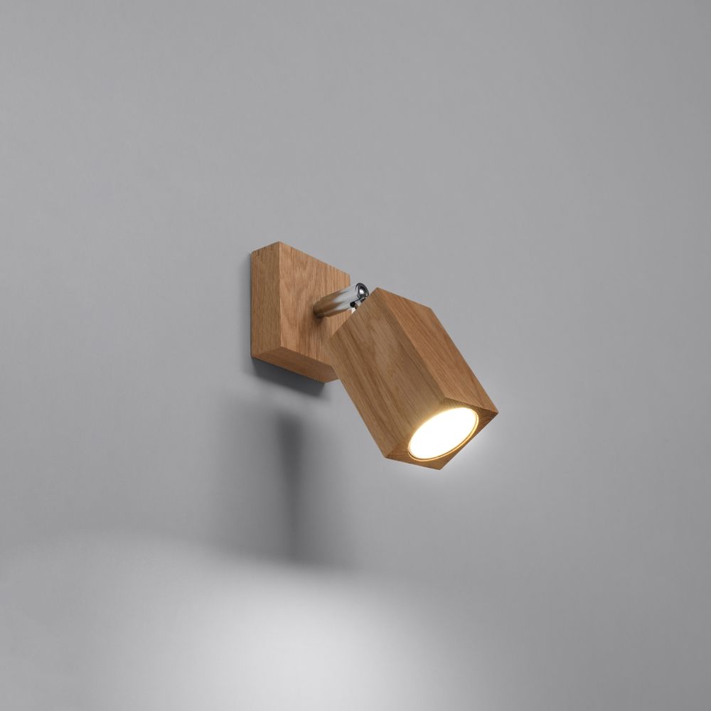 Scandinavian Design Wall Lamp - Wood, GU10 Socket - High Quality