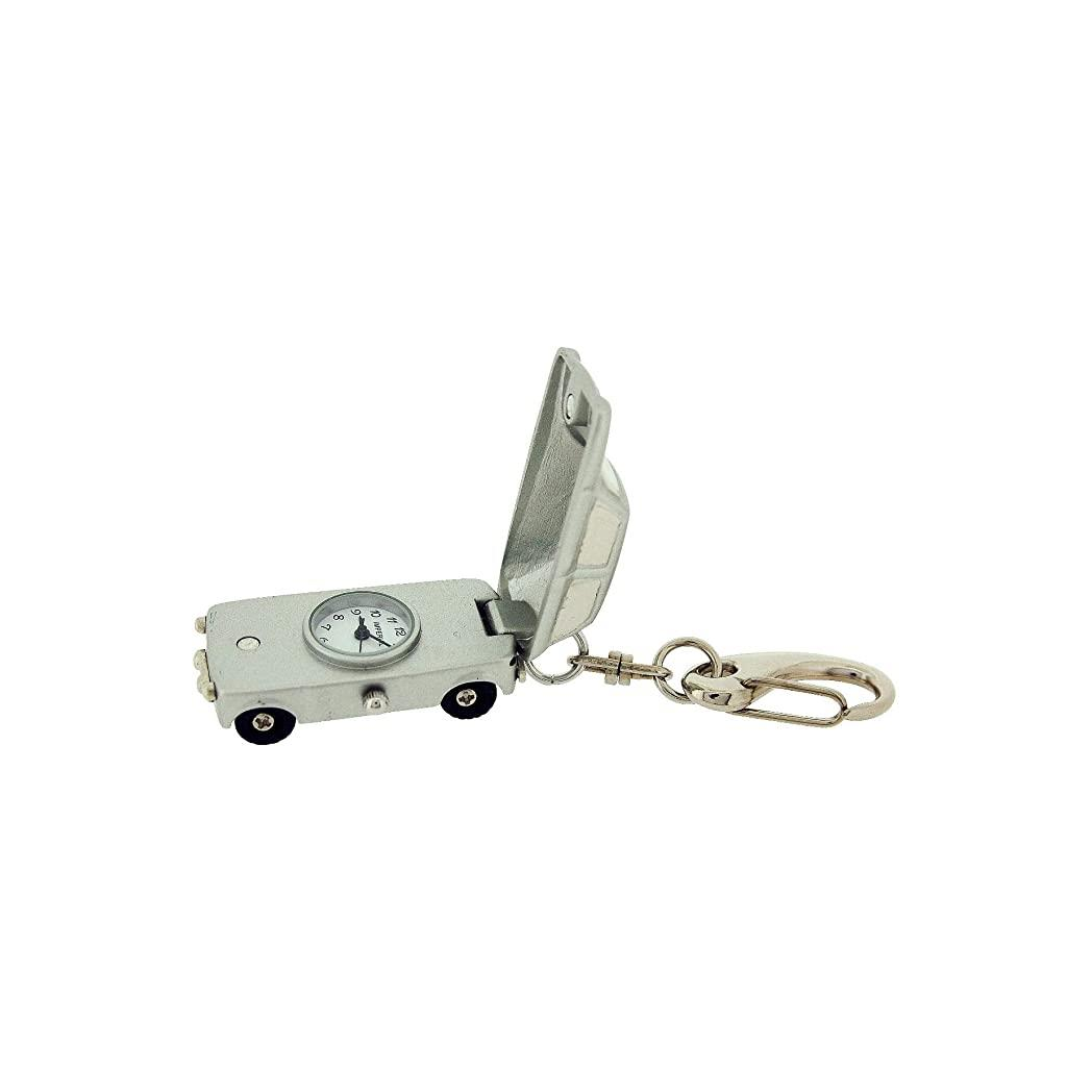 Imperial Key Chain Clock Mini Car Silver IMP732- CLEARANCE UNBOXED NEEDS RE-BATTERY