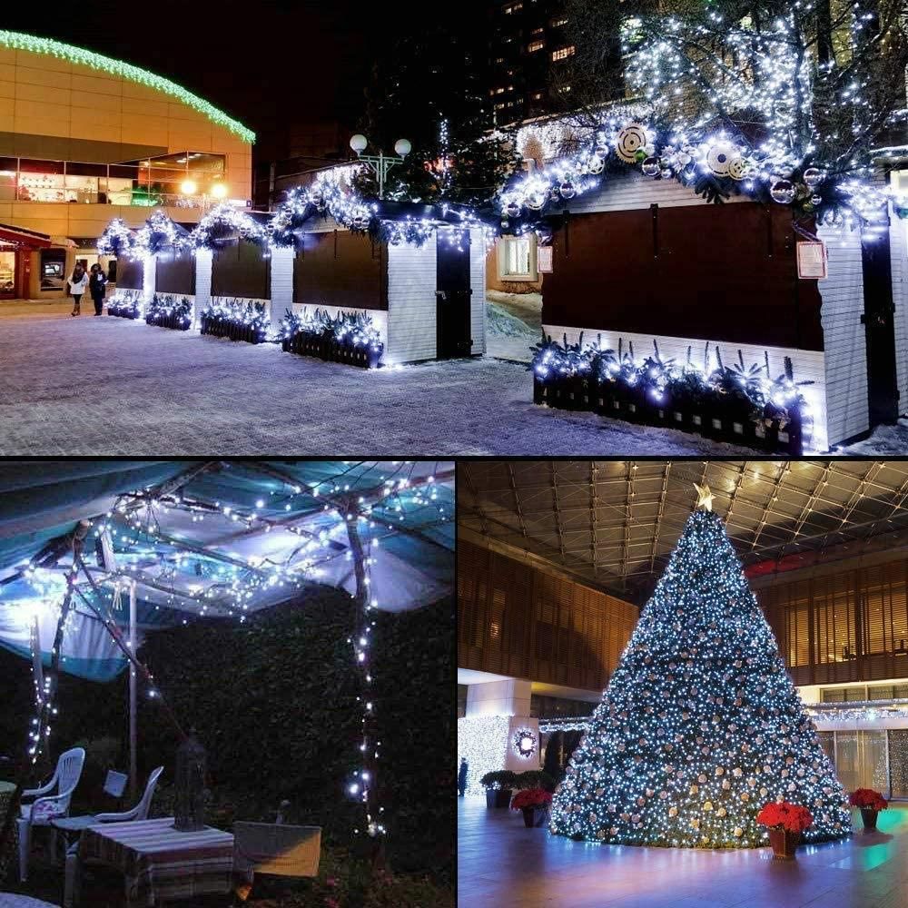 Planet Solar 100 LED White Outdoor String Solar Fairy Lights