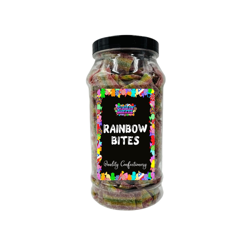 Fizzy Rainbow Belts Bites Retro Sweets Gift Jar - 615g