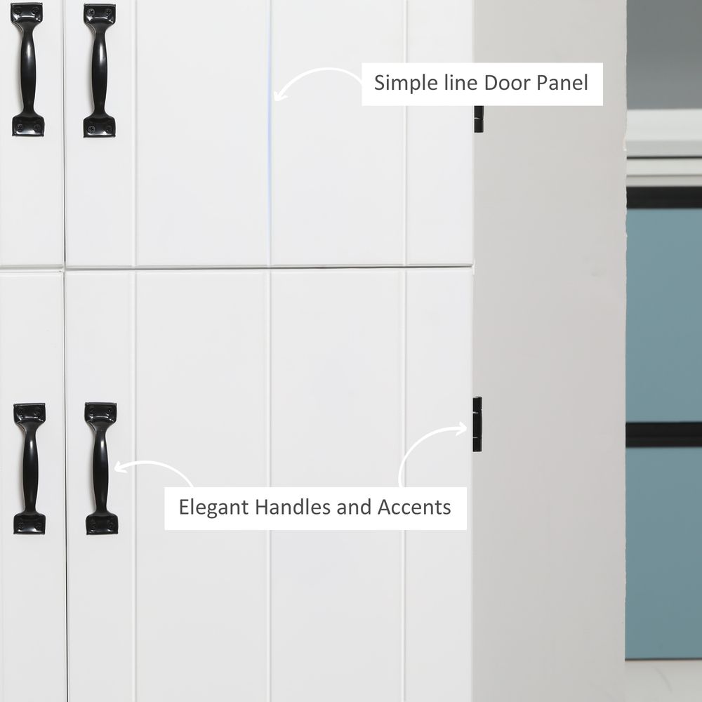 Premium 4-Door Kitchen Cabinet | White | Modern Design | Ample Storage