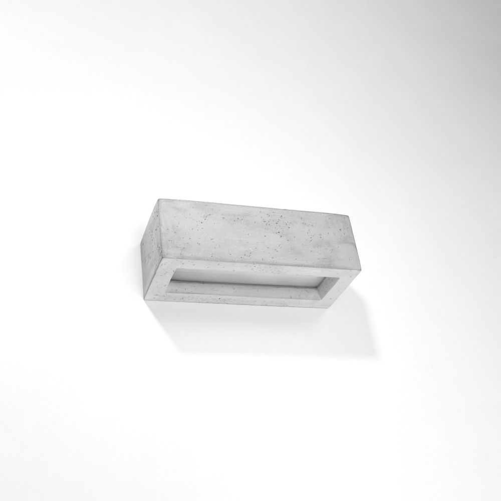 Premium Concrete Wall Lamp: Modern Design, Glass Shade, E27 Base