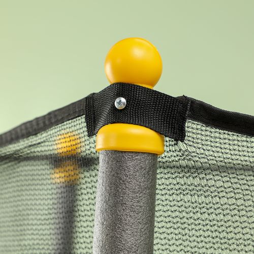 HOMCOM 4.6FT/75" Kids Trampoline with Safety Enclosure, Indoor Outdoor