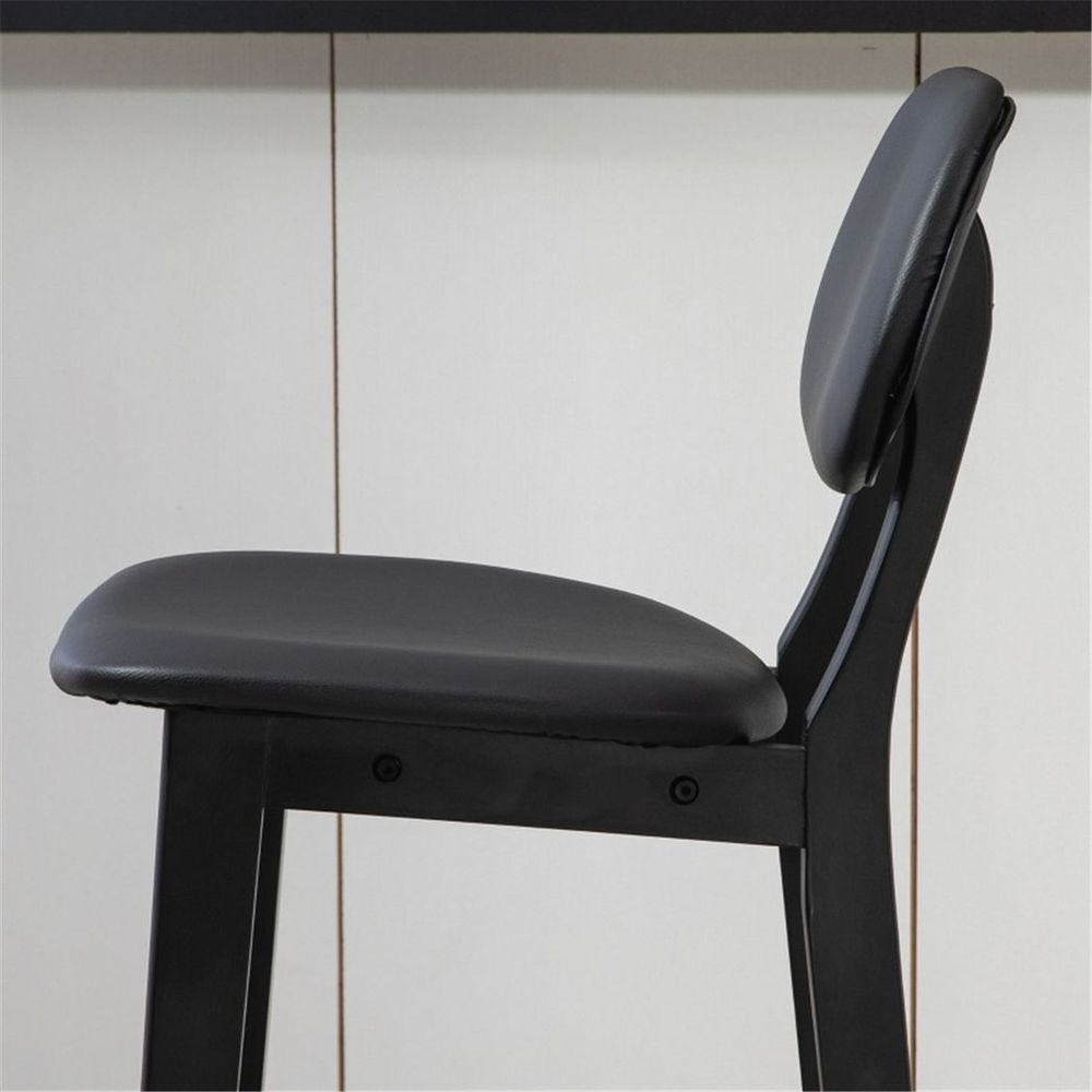 2x Bar Stools / Dining Chairs - Black 42W x 47D x 92Hcm