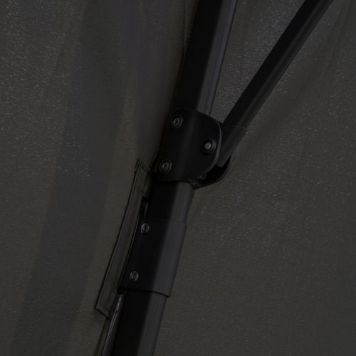 360??Cantilever Parasol Roma Umbrella Base Weights, Cover, Dark Grey Outsunny