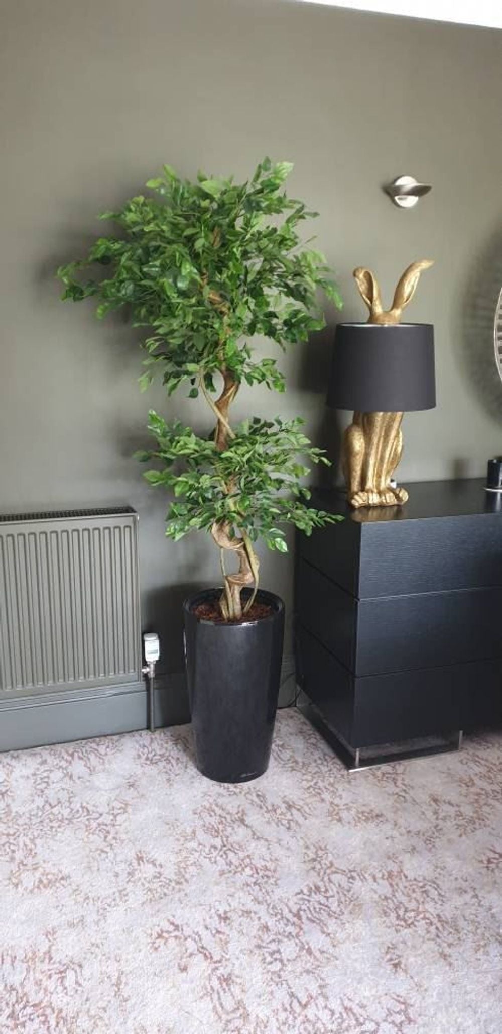Leaf Design UK 150cm Twisted Trunk Artificial Japanese Fruticosa Style Ficus Tree