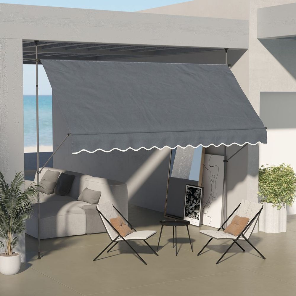 Premium 3.5x1.2m Retractable Awning - Non-Screw Garden Shade for Ultimate Outdoor Comfort