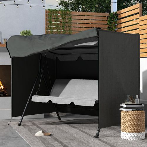 Outsunny Large Outdoor Swing Chair Cover  Garden Furniture Protector 164cm Grey