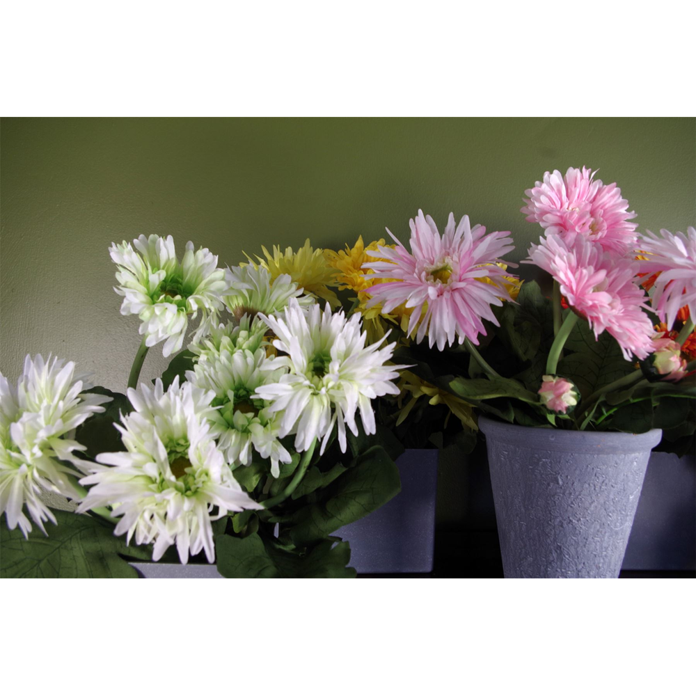 Artificial Potted Daisy Flowering Plant Purple
