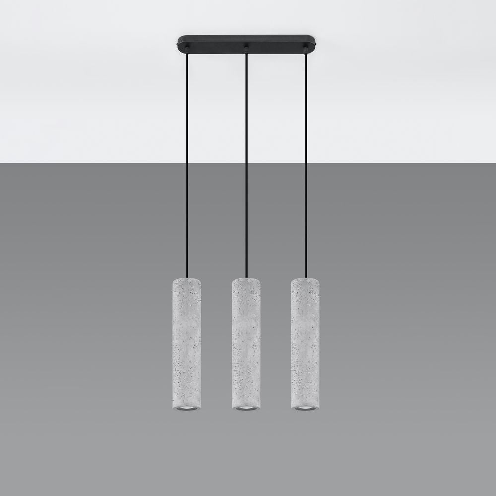 LUVO Industrial Pendant Lamp - Concrete Design - High-Quality GU10 Bulb