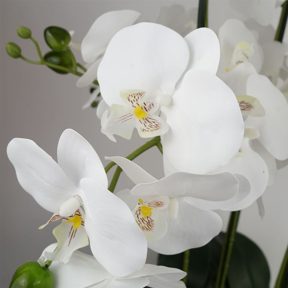 60cm Orchid Artificial White Gold Ceramic Planter
