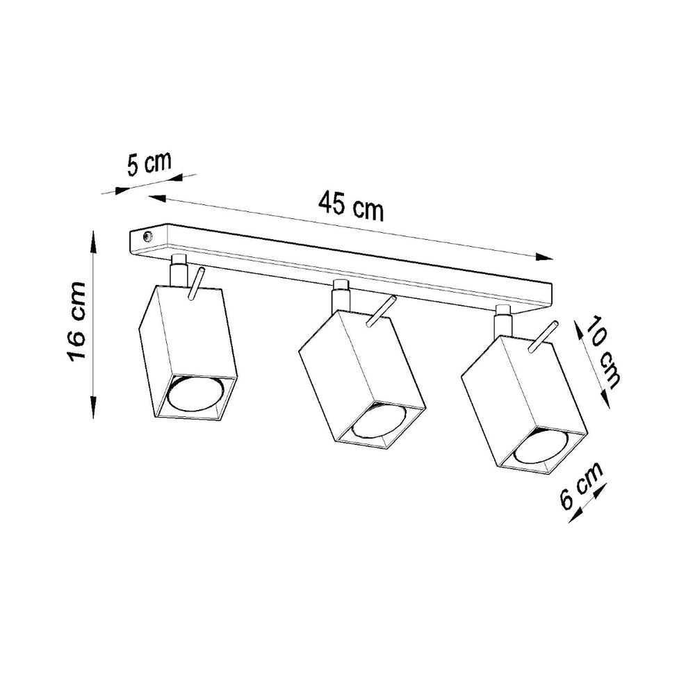 Ceiling lamp steel Merida modern Design GU10