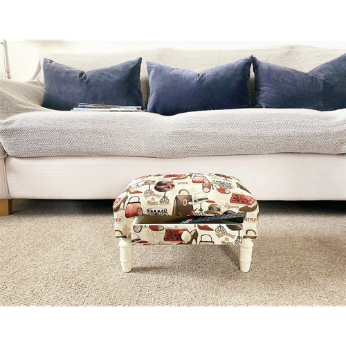 Ladies Fabric Footstool with Drawer