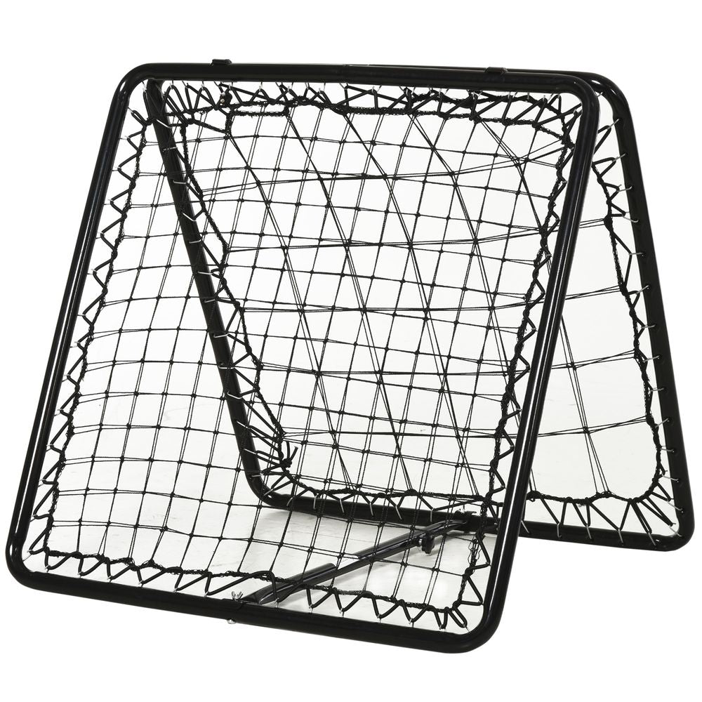 HOMCOM Adjustable Angle Rebounder Training Set with All Weather Double Layer Net