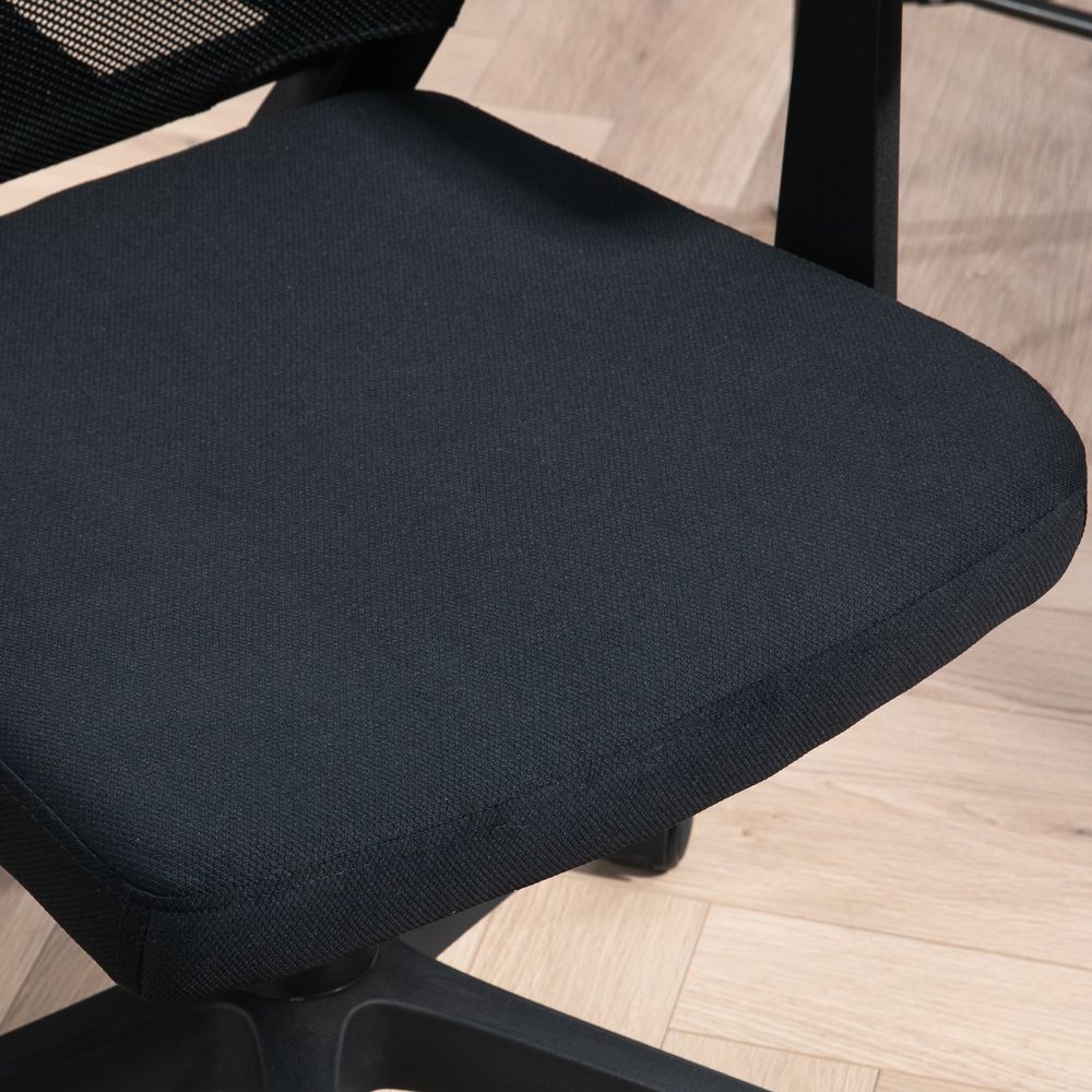 HOMCOM Mesh Office Chair - Adjustable, Ergonomic, Swivel - Black. High-Quality, Comfortable, & Convenient for All-Day Use.