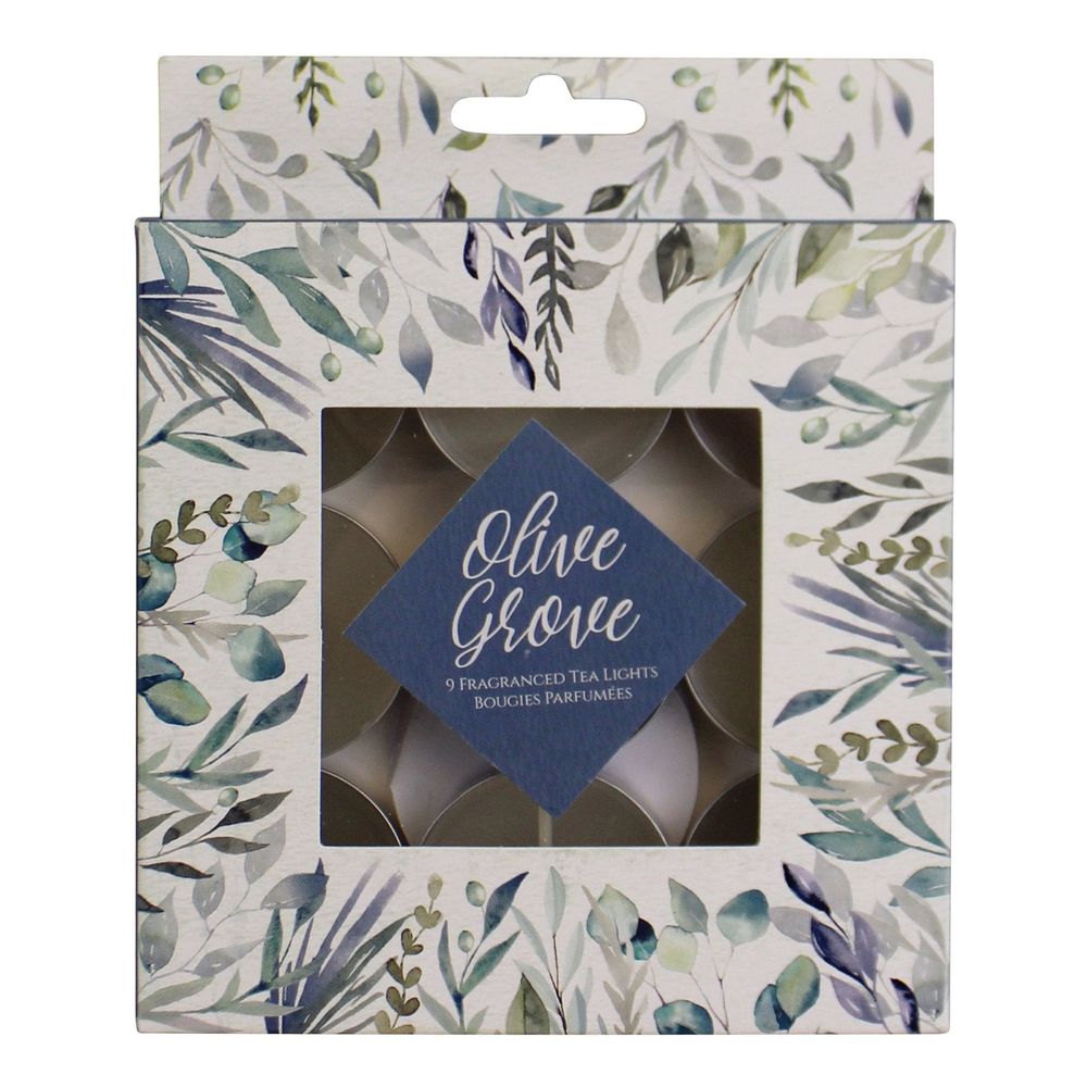 Premium Gift Boxed Olive Grove Fragranced Tealight Candles