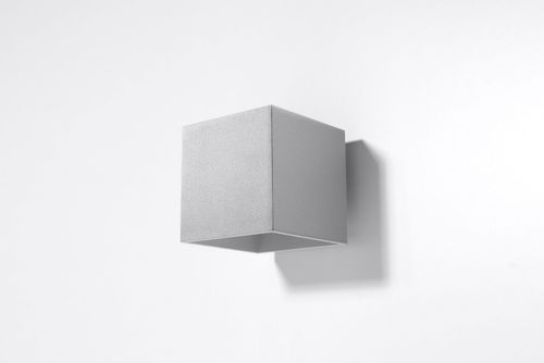 Wall Lamp QUAD 1 Grey Up/Down Square Shape Modern Loft Design G9